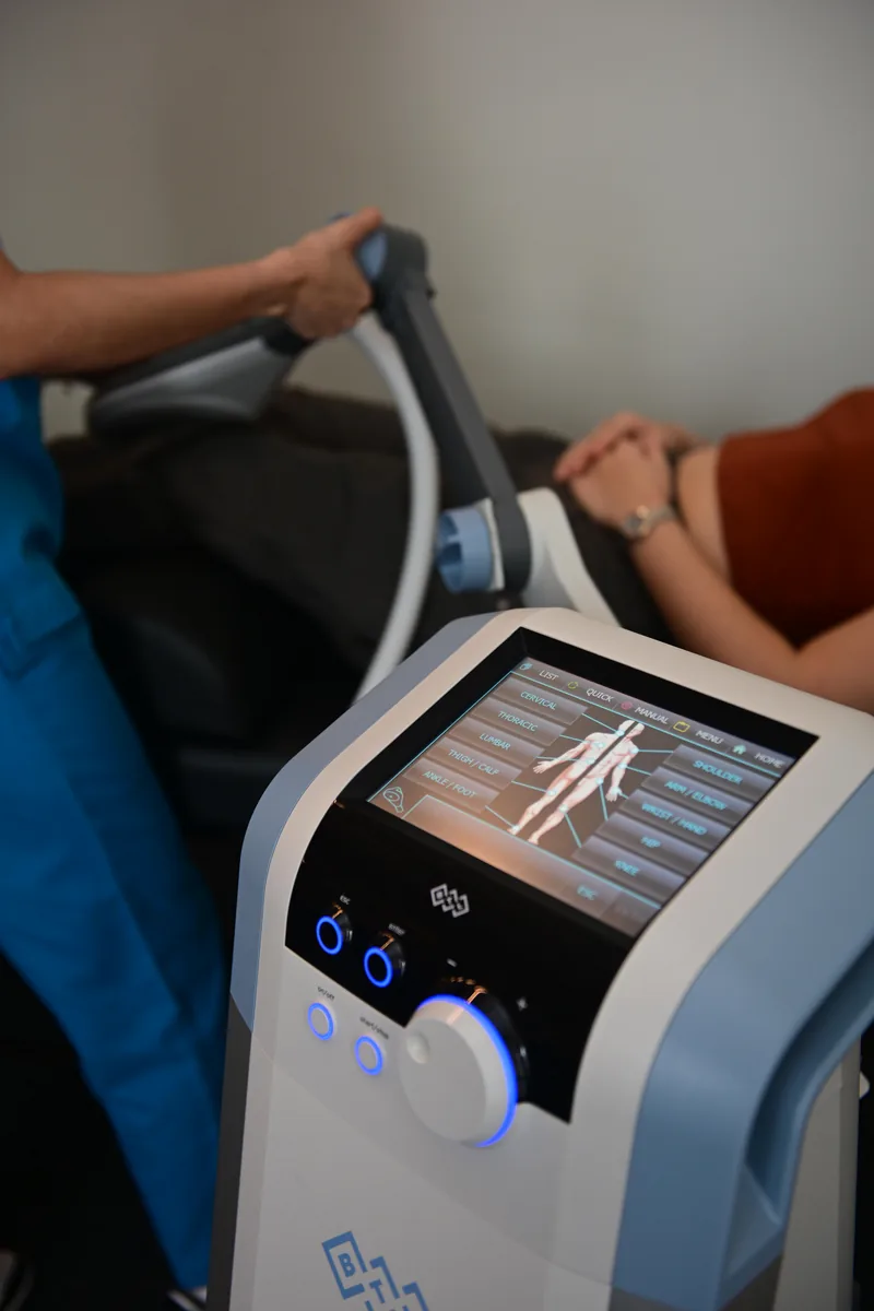Super inductive system being delivered to a patient at Elite Spine Centres.